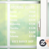 開店時間または開店時間 ウィンドウサイン (ホーム)