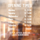 開店時間または開店時間 ウィンドウサイン (シート2)