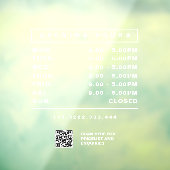 開店時間ウィンドウの固定 ウィンドウサイン (シート3)