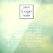 開店時間ロゴストアのビジネスウィンドウが固定 ウィンドウサイン (シート3)