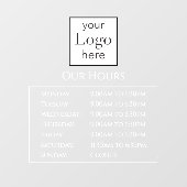 開店時間ロゴストアのビジネスウィンドウが固定 ウィンドウサイン (シート)