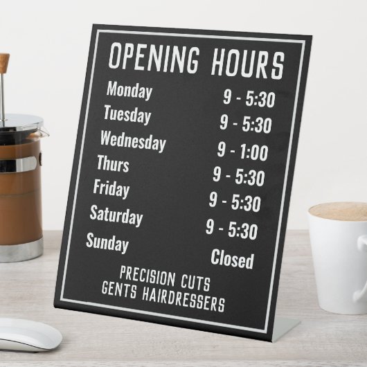 開店時間 台座サイン (インサイチュ)