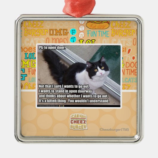 開放されたへのPlz メタルオーナメント (正面)