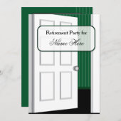 開放された退職パーティー 招待状 (正面/裏面)