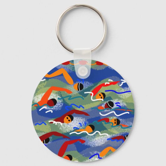 開放水泳ぎ キーホルダー (正面)