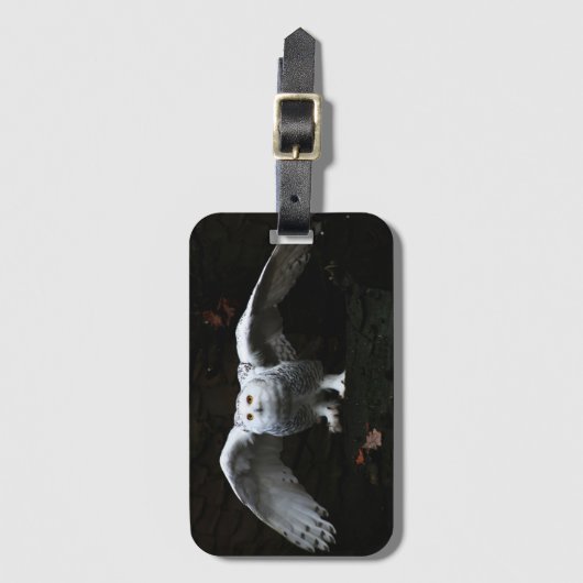 開放翼とスノーフクロウbc ltcnm ラゲッジタグ (正面縦)