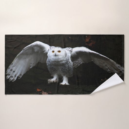 開放翼フクロウ バスタオルセット (バスタオル)