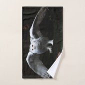 開放翼フクロウ バスタオルセット (ハンドタオル)