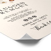 開栓結婚式のサインBoho Wildflower ポスター (角)