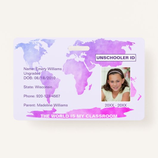 開校期ホームスクール地図バッジ バッジ (正面)