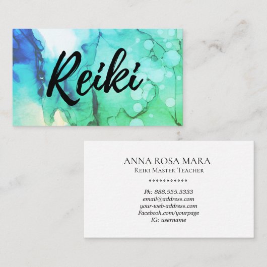 *~*開業医の修はっきりした理者のマスター霊気 名刺 (正面/裏面)