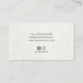 開業医バラ金ゴールド気にエレガントリネン 名刺 (裏面)