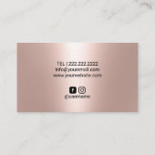 開業医モダンバラ金ゴールド気に足 名刺 (裏面)