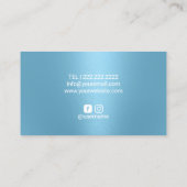 開業医モダンベビーブルー足気にスパ 名刺 (裏面)