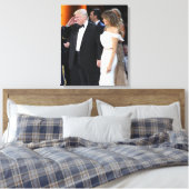 開業式のドナルド&メラニアトランプ キャンバスプリント (インサイチュ (寝室))