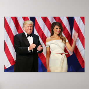 開業式のドナルド&メラニアトランプ ポスター