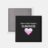開生き延びハート手術ハート攻撃生存者 マグネット (正面/裏面)