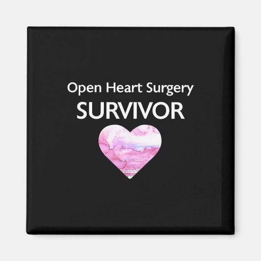 開生き延びハート手術ハート攻撃生存者 マグネット (正面)