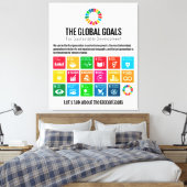 開発のためのグローバルゴール地球に優し キャンバスプリント (インサイチュ (寝室))