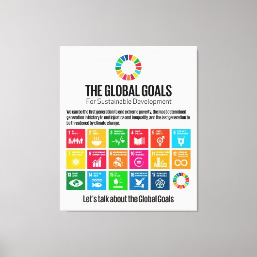 開発のためのグローバルゴール地球に優し キャンバスプリント (正面)