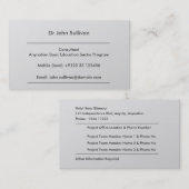 開発のコンサルタントの専門家のプロフェッショナル 名刺 (正面/裏面)