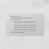 開発のコンサルタントの専門家のプロフェッショナル 名刺 (裏面)