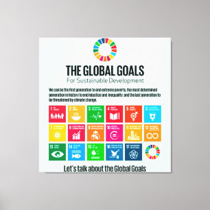 開発地球に優しゴール17 UN SDGs 2030 キャンバスプリント
