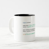 開発者おもしろい向けPython Coffee Mug ツートーンマグカップ (正面左)