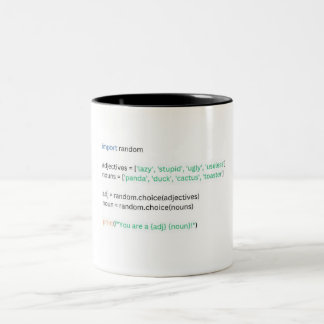 開発者おもしろい向けPython Coffee Mug ツートーンマグカップ
