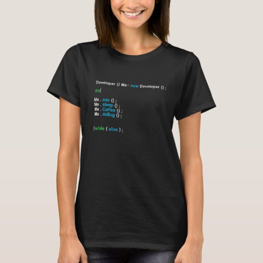 開発者の新しい開発者コーダプログラマおたくAdmi Tシャツ (正面)
