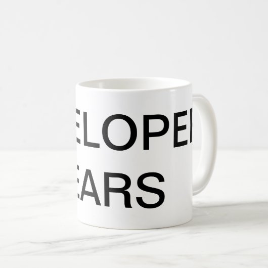 開発者はマグを引き裂きます コーヒーマグカップ (正面右)