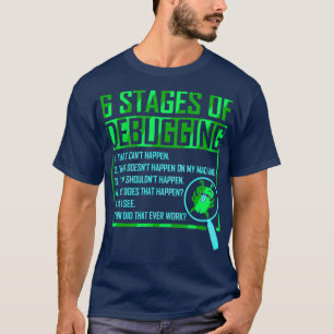 開発者コンおもしろいピュータのソフトウェアデバッグ Tシャツ