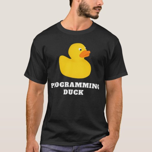 開発者ラバーダック黒いラボパピーラボ Tシャツ (正面)
