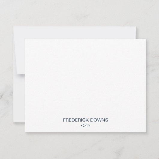 開発者向けのオーダーメイドメモ帳 プログラマー ノートカード (正面)