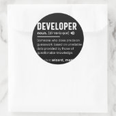 開発者向け辞書の定義おもしろい開発者 ラウンドシール (バッグ)