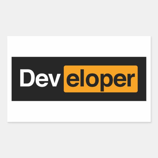 開発者 長方形シール (正面)