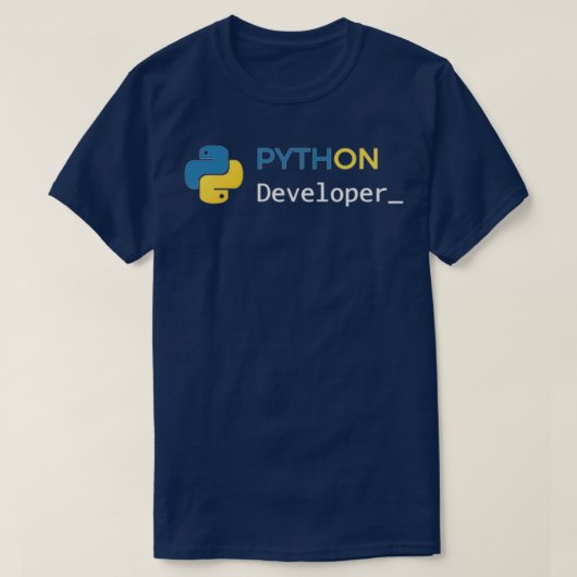 開発者Python Tシャツ (デザイン正面)