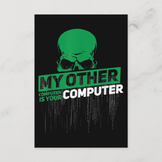 開発者Sysadminエンジニアハッカーおたく管理コード エンクロージャーカード (正面)