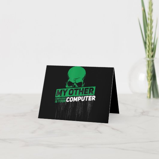 開発者Sysadminエンジニアハッカーおたく管理コード サンキューカード (正面)