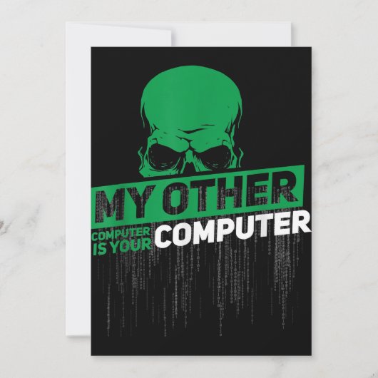 開発者Sysadminエンジニアハッカーおたく管理コード サンキューカード (正面)