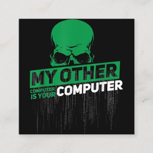 開発者Sysadminエンジニアハッカーおたく管理コード スクエア名刺 (正面)
