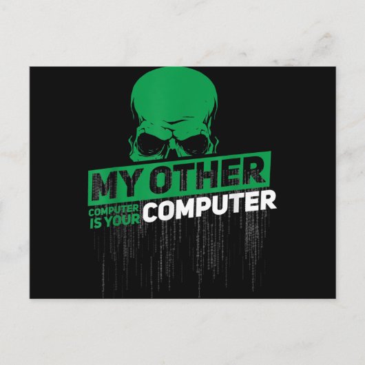 開発者Sysadminエンジニアハッカーおたく管理コード ポストカード (正面)