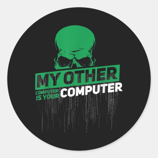 開発者Sysadminエンジニアハッカーおたく管理コード ラウンドシール (正面)