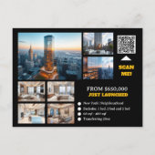 開発開始デベロッパー広告の不動産仲介業者 ポストカード (裏面)