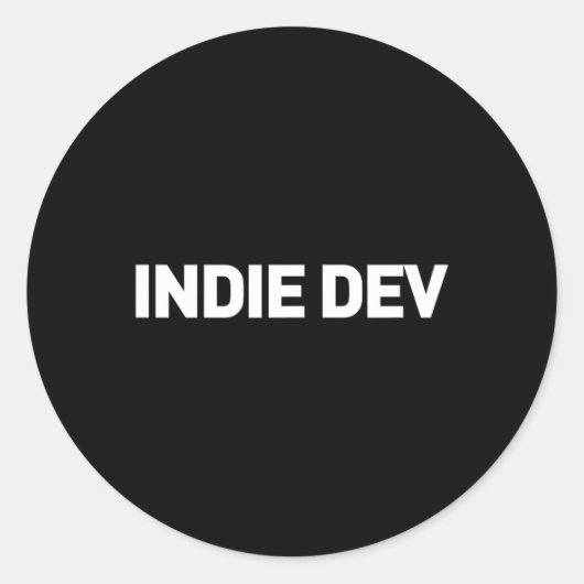 開発 – ビデオゲーム開発者インディゲーム開発者 ラウンドシール (正面)