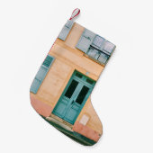 開窓及び閉扉付き住宅 スモールクリスマスストッキング (正面 (吊り時))