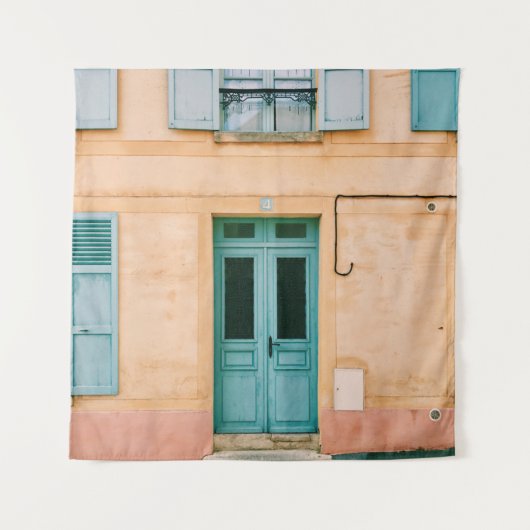 開窓及び閉扉付き住宅 タペストリー (正面)