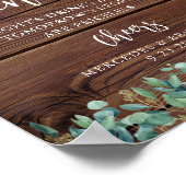 開素朴バーグリーナリー文字列ラ結婚イト ポスター (角)