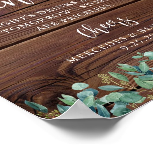 開素朴バーグリーナリー文字列ラ結婚イト ポスター (角)