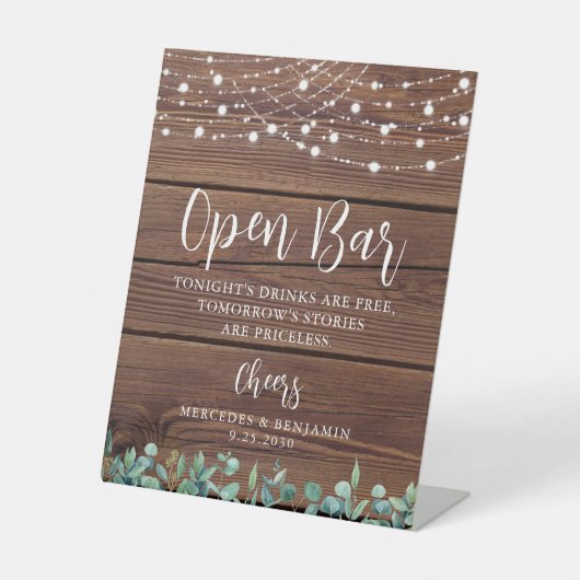 開素朴バーグリーナリー文字列ラ結婚イト 台座サイン (正面)